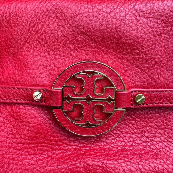 Tory Burch Red and Gold leather Shoulder Bag with Structured Design - Picture 5 of 12